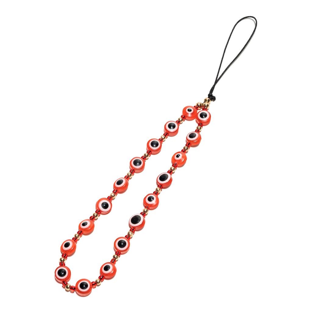 Fashion Evil Eye Phone Chain Resin Beads Mobile Phone Strap Colorful Mobile Phone Charm Accessories Jewelry for Women Girls
