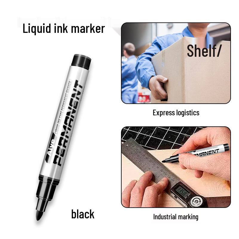 Waterproof Quick-Dry Oil-Based Marker Pen for Industrial Use - Thick Tip, Large Capacity, Fade-Resistant for Logistics