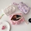 Large Capacity Plush Makeup Bags Toiletry Bag Travel Cosmetic Storage Bag Portable Love Print Organizer Pencil Case Cute Clutch Pouch
