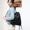Unisex Sports Backpack Foldable Water-resistant Pure Color Drawstring Backpack for Workout