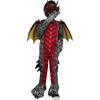 Kids Dragon Fire Halloween Jumpsuit Costume Set Green Red Black Blue for Boys with Wings Tail Mask Cosplay Dress Up Outfit