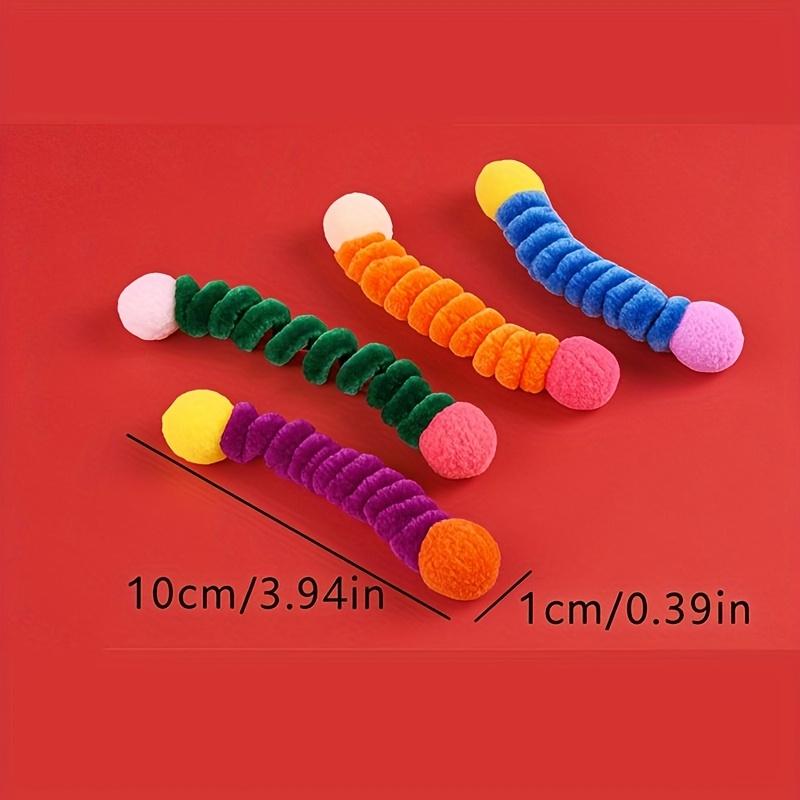 24/12/4pcs Bite-Resistant Repair Cat Toy Set - Indoor Elastic Plush Interactive Teething Toys, Games For Cats, Toys For Cats