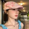 Korean Version Of Niche Pink Love Forward Hat Women'S Summer Sweet Versatile Beret Outdoor Travel Sun Hat