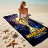 1PC Custom Name Golden Trophy Celebration Beach Towel Highly Absorbent And Sand-Resistant Towel for Swimming, Pool, Yoga, And Travel Lightweight