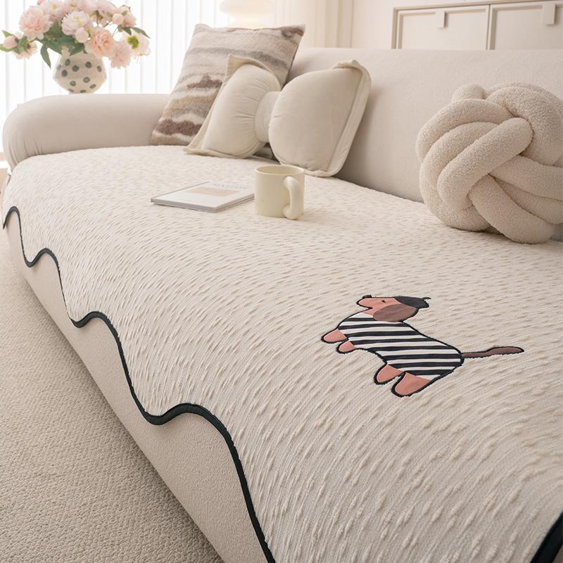 Cute Cartoon Sofa Cushion  New Popular Special-Shaped Straight Row Sofa Seat Cushion Cover Cloth Universal In All Seasons