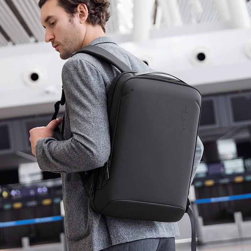 MARK RYDEN Backpack for Men, Mini Lightweight Laptop Bag with Separate Wet And Dry Compartments, Business Travel Backpack, MR9008 Elegant Black