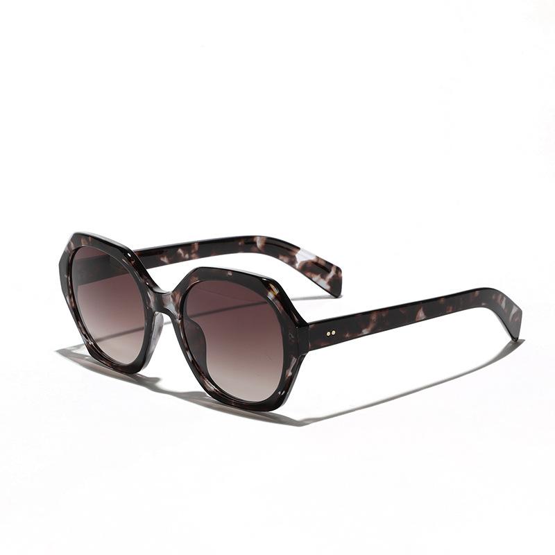 Large Frame Sunglasses Men'S, Retro Polygonal Sunglasses Premium Women'S Retro Glasses