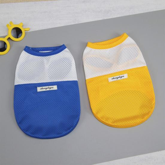 Pet Vest Breathable Mesh Sleeveless Dog Clothing Loose Fit No Restriction Dog Apparel for Running Jumping Summer Cooling