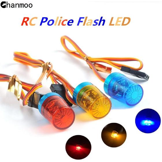 1/10 1/14 RC Car Led Flash Lights Police OD 13MM Multi-Function 360 Degree Rotating Flashing Lamp for 1:10 RC Off Road Car 1:14 Tamiya Tractor RC