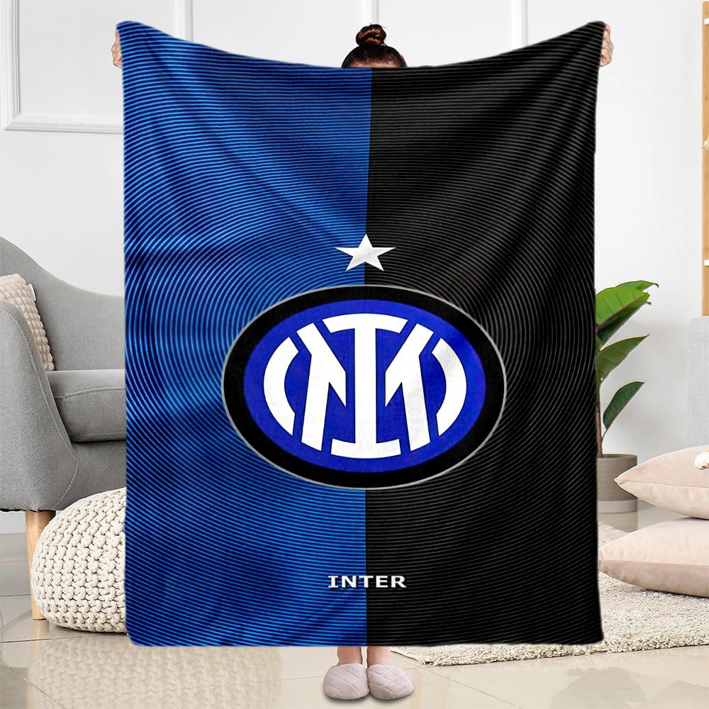 Inter Milan Blanket Durable Comfort Great For Picnics Sofa Chair Four Seasons Multipurpose Stylish Decor Perfect Gift For Relatives And Friends