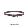 Women Round No-hole Buckle Leather Jeans Belt Fashion PU Dress Decorative Girls Vintage Metal Pin Ple Adjustable Accessory