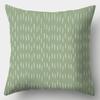 Avocado Green Pillowcase Square Sofa Pillowcase Plaid Plant Print Cushion Cover