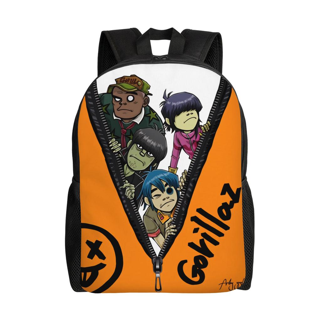 Gorillaz Backpack  Female Polyester Sport Backpacks Print Kawaii School Bags Rucksack