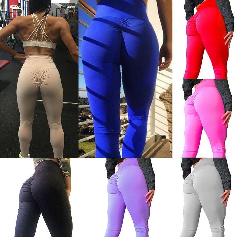 High Waist Womens Yoga Pants Print Sports Fitness Gym Stretch Leggings Trousers