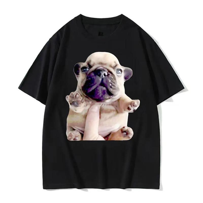 

French Bulldog Funny Pibble Meme Tshirts Unisex Summer Tops Kawaii Cute Tee Shirt Women Y2k Tshirt Kawaii Printed Streetwear 3XL