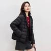 High-end white duck down knitted splicing down jacket women's short winter fashion lightweight warm jacket