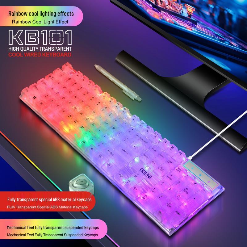Douni KB101 RGB Transparent Gaming Keyboard