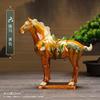 1pcs Trio-colored glazed pottery of the Tang Dynasty Ceramic souvenirs horse Craft Gifts living room decoration Home decorations