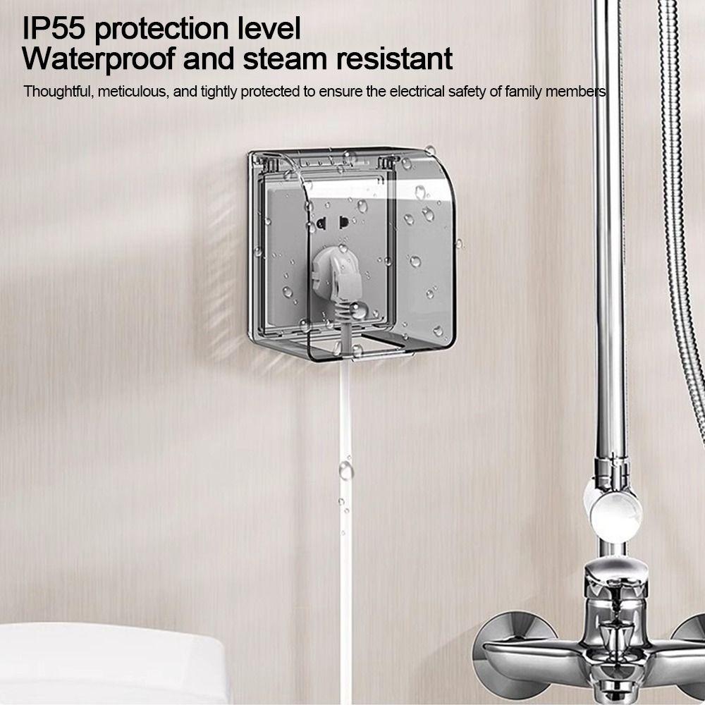 Wall-mounted Switch Protective Cover Self-Adhesive Enlarged Plastic Protection 86 Type Waterproof Box Wall