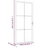 VidaXL Porte intérieure 102,5x201,5 cm Noir Verre ESG et aluminium 350567
