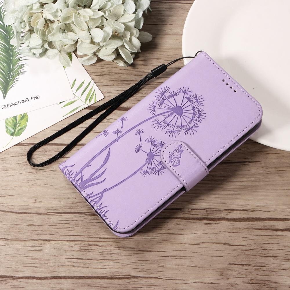 Leather Phone Case for Funda iPhone 17 16 15 14 13 12 11 Pro Max 16 15 14 Plus Mini 17 Air 16E Cases Dandelion Wallet Flip Cover