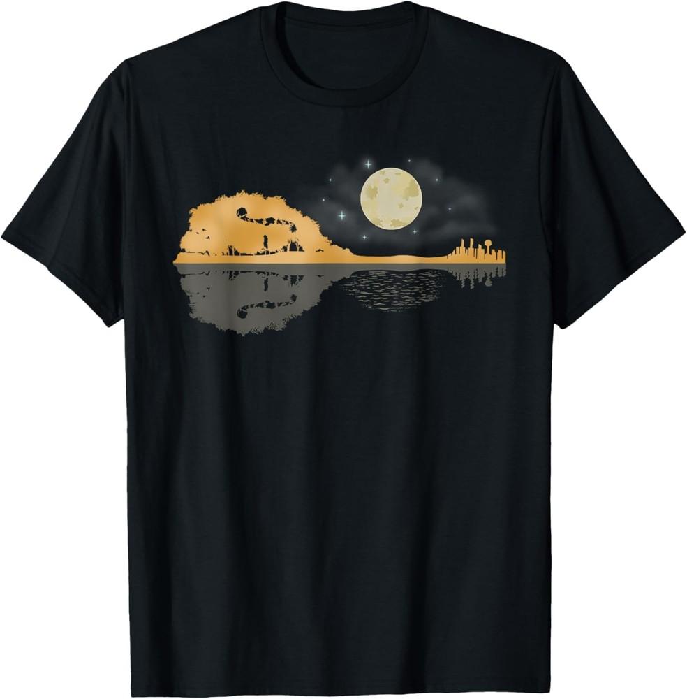 Mandolin Shirt Men Country Music Tshirt Moon Bluegrass T-Shirt Unisex T-Shirt M