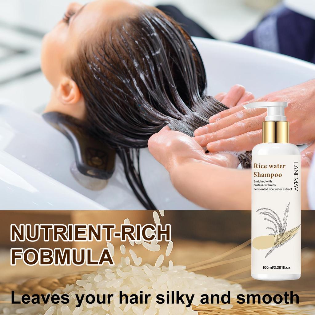 Rice water Shampoo-Strenghthen The Scalp-Keep Clean And Leave Sikly And Health Hair-Suitable For All Skin Types, 100ml