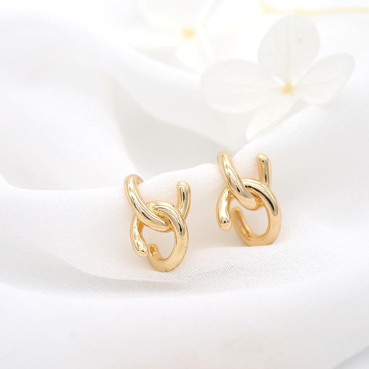 14K Gold Plated Pure Copper Ear Cuff: No-Piercing, Simple, Elegant Jewelry for Women