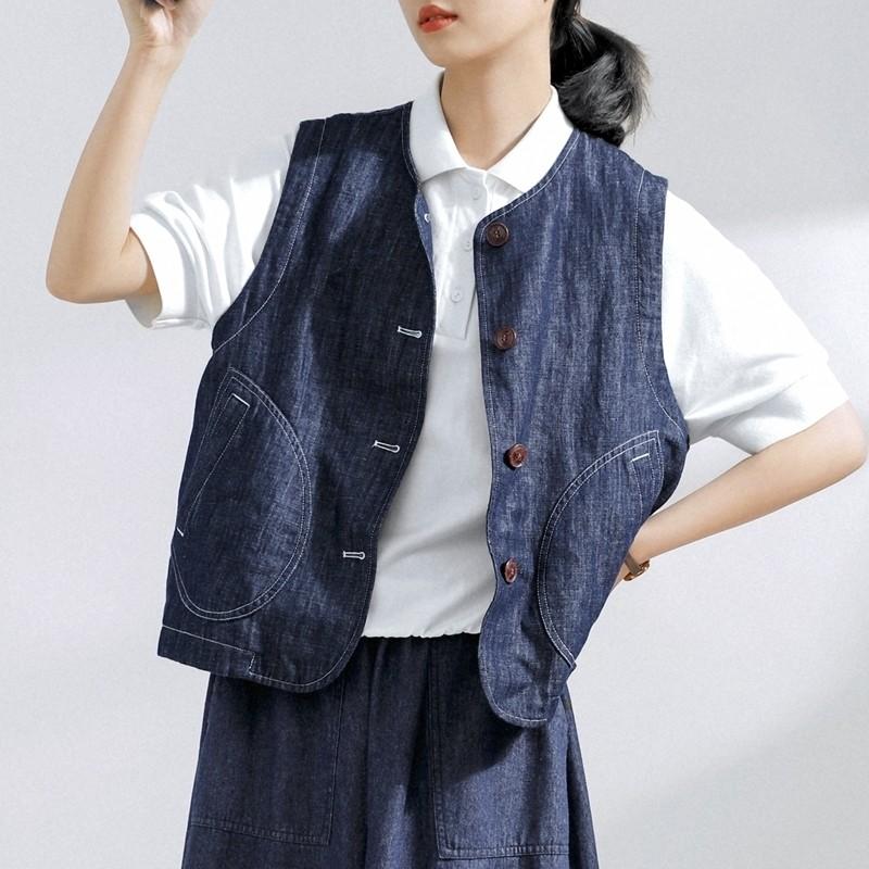 Vest Denim Women Summer Casual Sleeveless Shawl Casual Sleeveless Coat Camisole Vest Tops