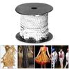 100 Yard Sequin String 6mm Decorative Accessory for Cloth Shoe Plastic Resin Sequin Line Silver 100 Yard Roll