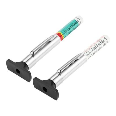 1Pc White/Yellow 0-25mm Car Tire Depth Gauge,Car Tire Tread Depth Gauge,Car Tire Wear Detection Measuring Pen,Car Accessories