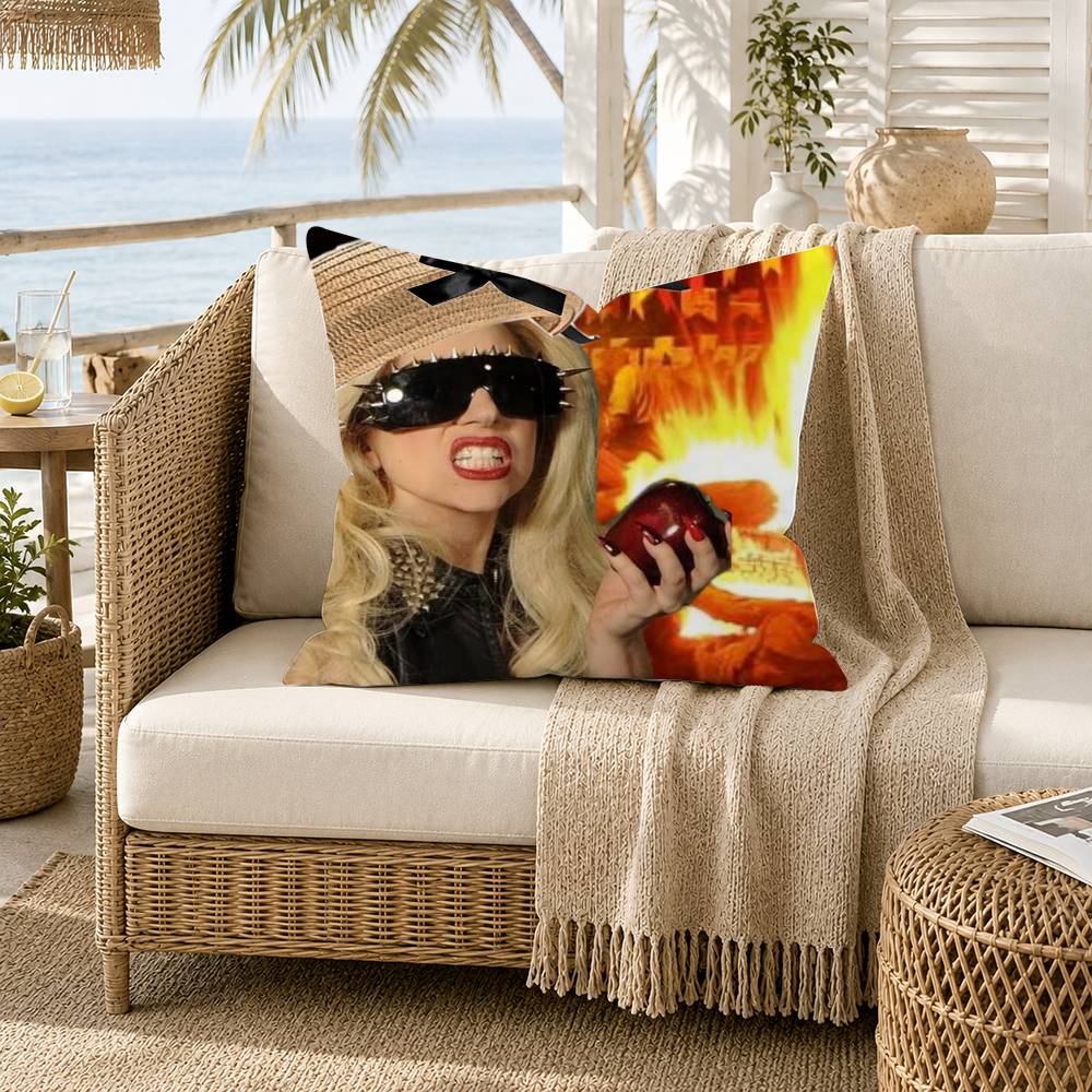 hot singer lady gaga Pillow Case for Sofa Living Room Home office Decor Protective Cover