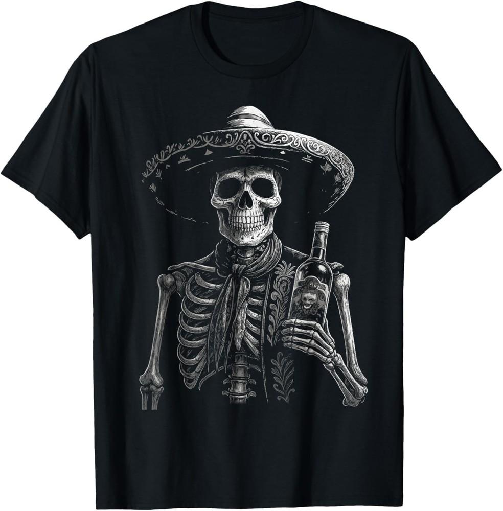Винтажная футболка с скелетом текилы Мексика День Мертвых Мексиканская 4XL