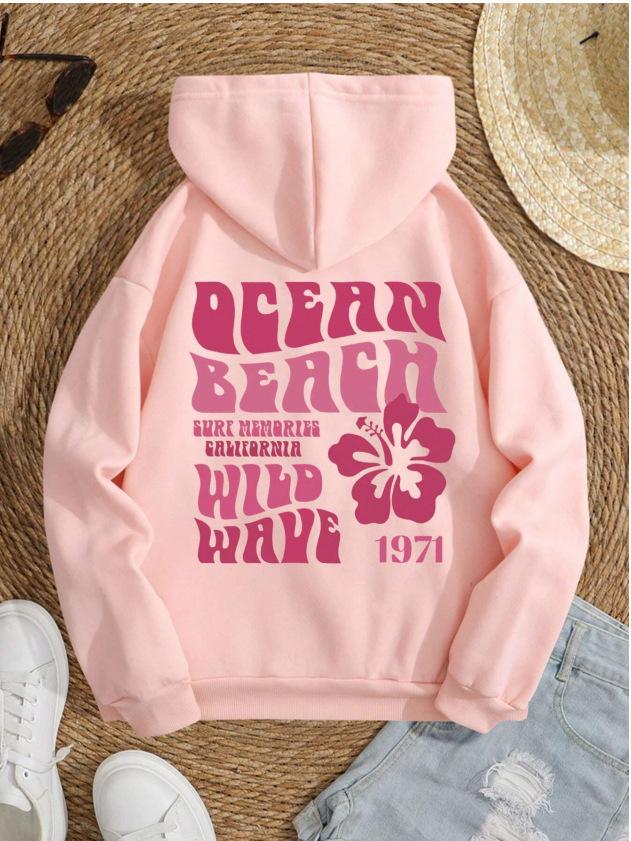 Fleece-Pullover mit tief angesetzten Ärmeln, langen Ärmeln und Kapuze, sportlich-lässiger Sweater, Fleece-Oberteil