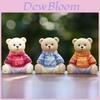 Cartoon Bear Resin Collectible Figurine With Creative Diy Car Decor For Kids And Adults