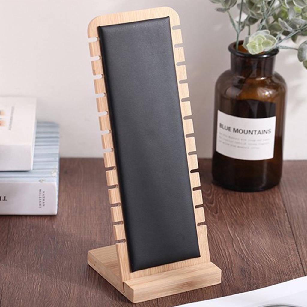 Jewelry Display Stand Necklace Earring Rings Organizer  White Leather