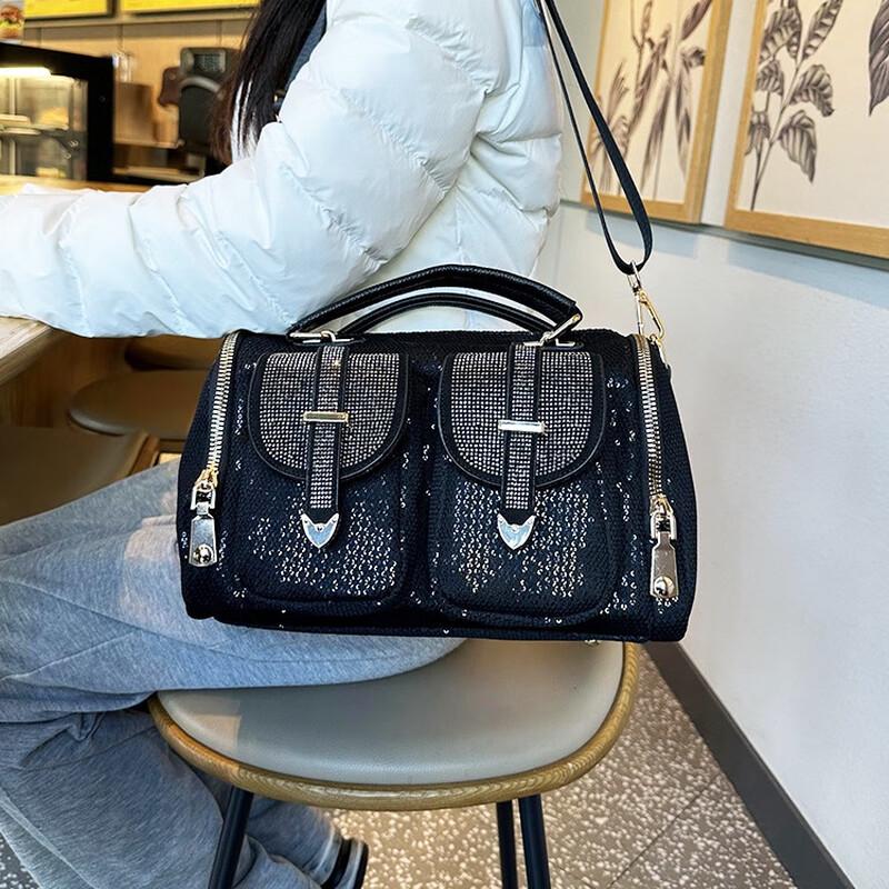 CoolWalker XDLM Damen Pailletten Strassstein Umhängetasche