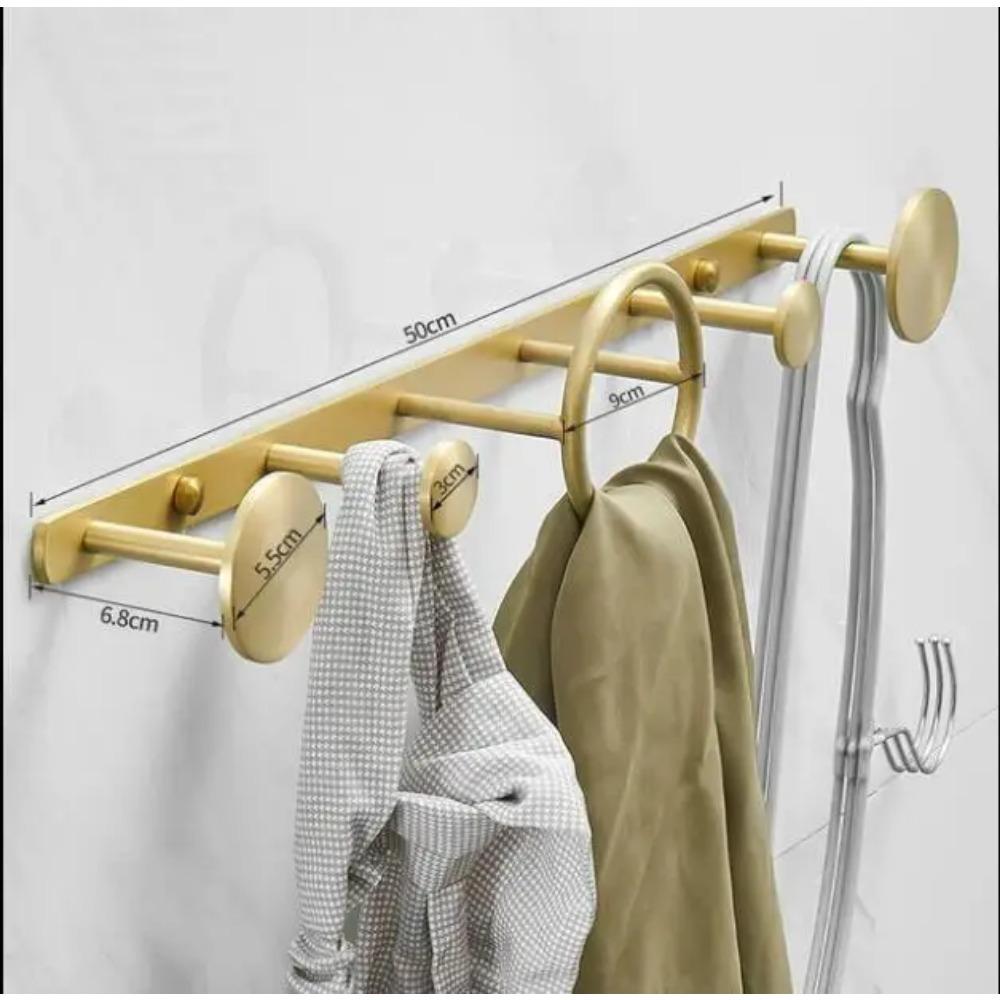 Brass Black and Gold Coat Hook Toilet Wall Mount Coat Rack Row Hook Door Hook Bathroom Accessories