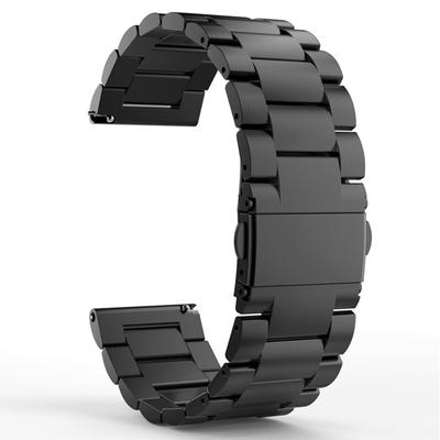 24mm Uhrenarmband für TicWatch Atlas/Pro 5/Pro 5 Enduro Metall-Armband 3-reihiges Design