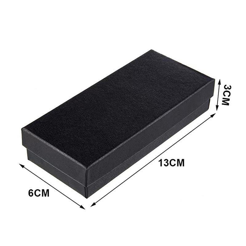 Black Rectangular Jewelry Packaging Box Bracelet Necklace Cardboard Gift Box Organizer Cases Watches Jewelry Storage Box