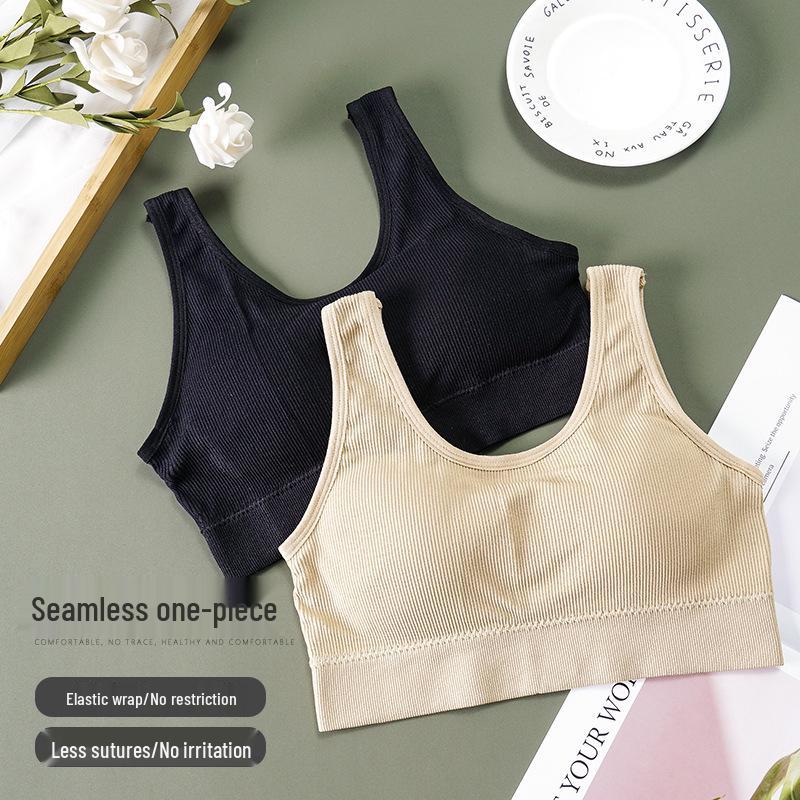 Canottiera Sportiva a Coste con Spalline Sottili e Imbottiture sul Seno - Traspirante, Bel Design sulla Schiena per Donne