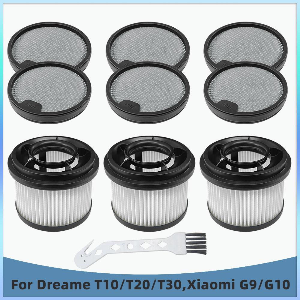 Compatible For Dreame T10/T20/T20 Pro/T30/T30 Neo/R10/R10 Pro/R20, Xiaomi G9/G10 Spare Parts Pre Front HEPA Filters Accessories