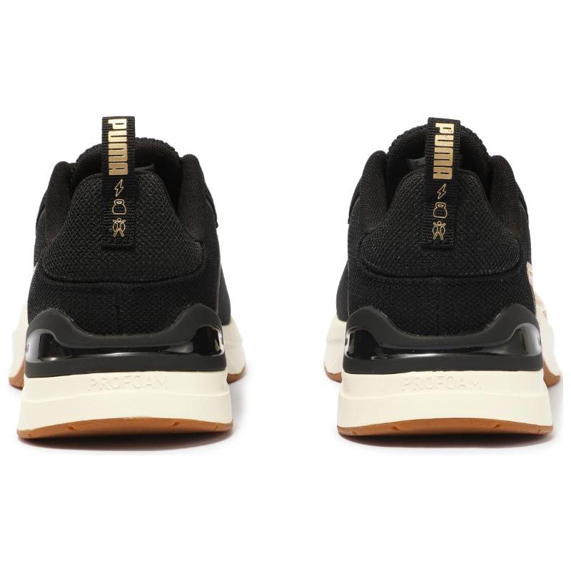 Puma Infusion Premium Wn's Womens Low Top Training Shoes Black White Gold 378784-01