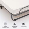 The White Stone Lit pliant avec matelas 80x190 cm en waterfoam | Lit pliable 