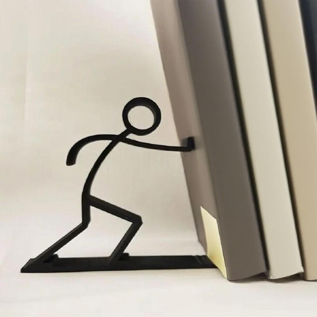Bookends for Shelves Funny Bookshelf Ends Book Holder for Desk Non-slip Bookends Desk Organizer for CDs Documents Files Records
