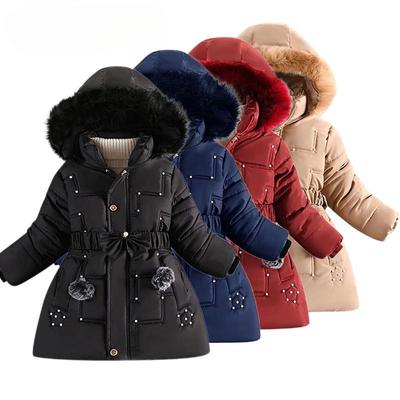 Girls' Winter Clothes Plus Velvet Thick Coat