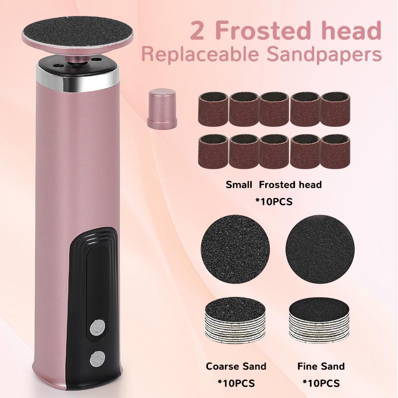 Electric Foot Hand Care Tool 2-in-1 Waterproof Callus Remover Nail Polisher for Men Women Home Spa Use