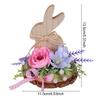 Cute Rabbit Easter Bunny Ornament Wooden Easter Decoration Easter Bunny Wooden Sign Decor Spring Flower Desktop Ornament Tiered