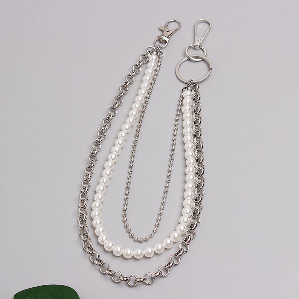 1Pc Hip Hop Punk Pentagram Pendant Waist Chain Ins Style Fashion Personality Multi-layer Metal Chain Men's and Women's Trousers