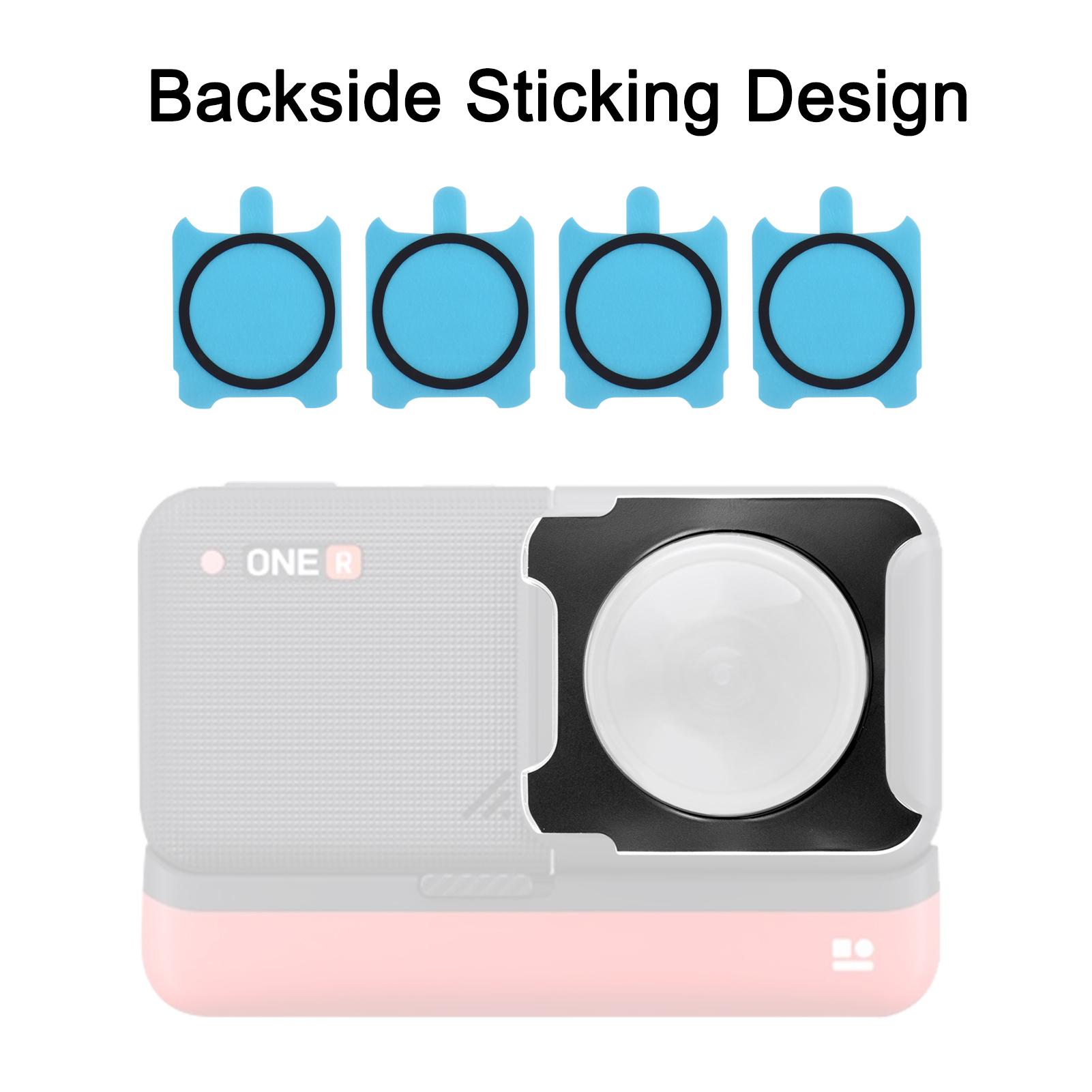 

2pcs Panoramic Camera Lens Guards Lens Protective Cover Lens Protector Compatible with Insta360 ONE R RS Camera прозрачный